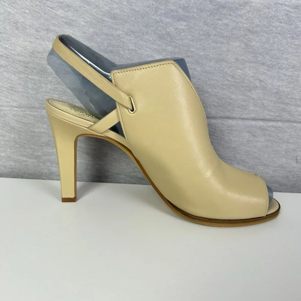Vince Camuto Womens 9M Leather Sandals Millwood Arno Peep Toe Slingback NWB